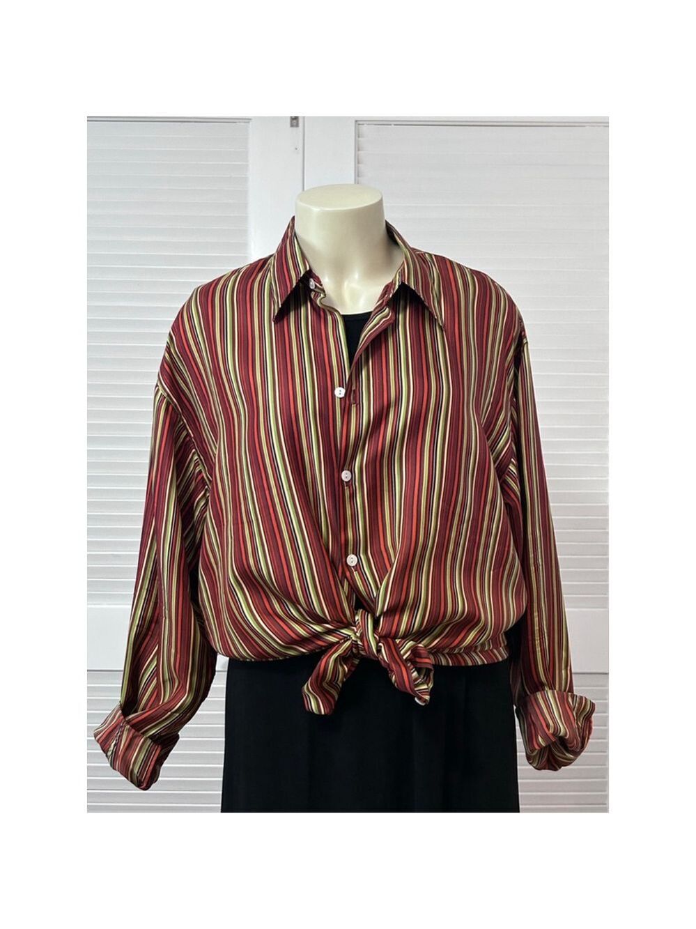 Le Garage Multicolor Stripe Button-Down Shirt Size L